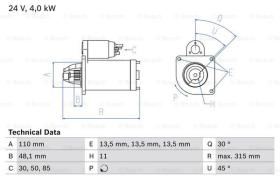 BOSCH 0986025890 - MOTOR DE ARRANQUE