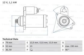 BOSCH 0986026130 - MOTOR DE ARRANQUE