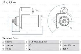 BOSCH 0986029040 - MOTOR DE ARRANQUE