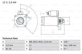 BOSCH 0986029060 - MOTOR DE ARRANQUE