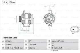 BOSCH 0986082330 - ALTERNADOR