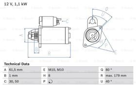 BOSCH 0986025770 - MOTOR DE ARRANQUE