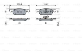 BOSCH 0986424021 - PASTILLA DE FRENO