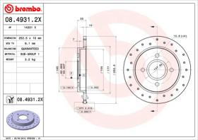 BREMBO 0849312X - DISCO FRENO X-TRA