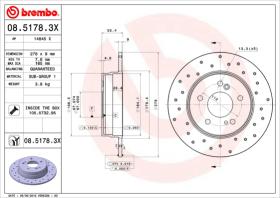 BREMBO 0851783X - DISCO FRENO X-TRA