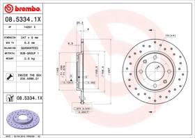 BREMBO 0853341X - DISCO FRENO X-TRA