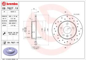 BREMBO 0876271X - DISCO FRENO X-TRA