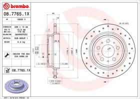 BREMBO 0877651X - DISCO FRENO X-TRA