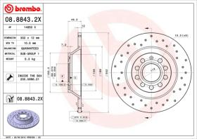 BREMBO 0888432X - DISCO FRENO X-TRA