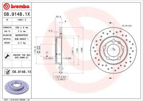 BREMBO 0891481X - DISCO FRENO X-TRA