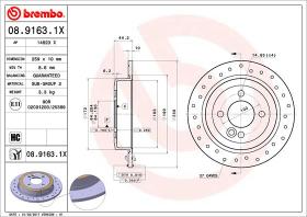 BREMBO 0891631X - DISCO FRENO X-TRA