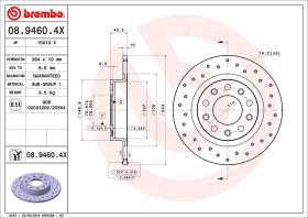 BREMBO 0894604X - DISCO FRENO X-TRA