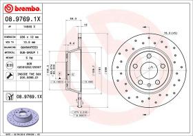 BREMBO 0897691X - DISCO FRENO X-TRA