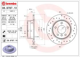 BREMBO 0897871X - DISCO FRENO X-TRA