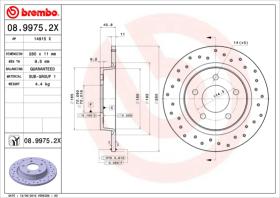 BREMBO 0899752X - DISCO FRENO X-TRA