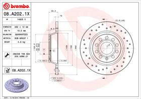 BREMBO 08A2021X - DISCO FRENO X-TRA