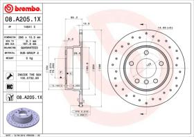 BREMBO 08A2051X - DISCO FRENO X-TRA