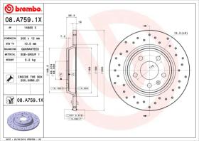 BREMBO 08A7591X - DISCO FRENO X-TRA