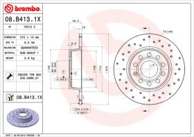 BREMBO 08B4131X - DISCO FRENO X-TRA