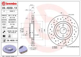 BREMBO 0949391X - DISCO FRENO X-TRA