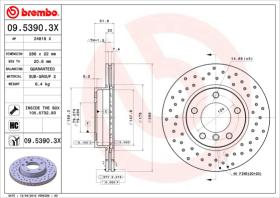 BREMBO 0953903X - DISCO FRENO X-TRA