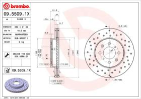 BREMBO 0955091X - DISCO FRENO X-TRA