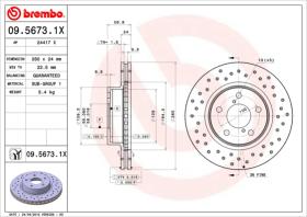 BREMBO 0956731X - DISCO FRENO X-TRA