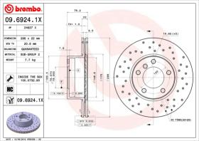 BREMBO 0969241X - DISCO FRENO X-TRA