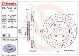 BREMBO 0973562X - DISCO FRENO X-TRA