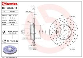 BREMBO 0976281X - DISCO FRENO X-TRA