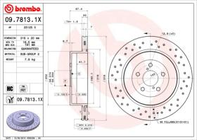 BREMBO 0978131X - DISCO FRENO X-TRA