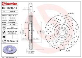 BREMBO 0978801X - DISCO FRENO X-TRA