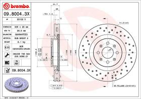 BREMBO 0980043X - DISCO FRENO X-TRA