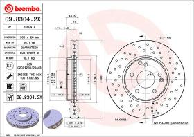 BREMBO 0983042X - DISCO FRENO X-TRA