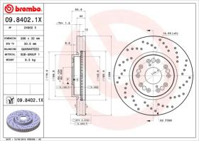 BREMBO 0984021X - DISCO FRENO X-TRA