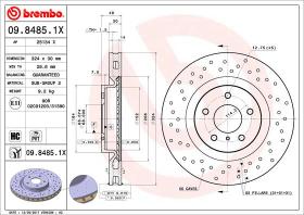 BREMBO 0984851X - DISCO FRENO X-TRA