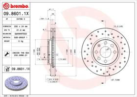 BREMBO 0986011X - DISCO FRENO X-TRA