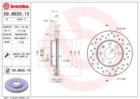 BREMBO 0986351X - DISCO FRENO X-TRA