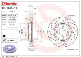 BREMBO 0986551X - DISCO FRENO X-TRA