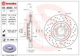 BREMBO 0986901X - DISCO FRENO X-TRA