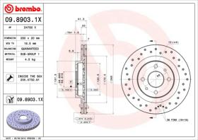 BREMBO 0989031X - DISCO FRENO X-TRA