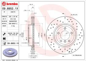 BREMBO 0989521X - DISCO FRENO X-TRA