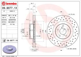 BREMBO 0990771X - DISCO FRENO X-TRA