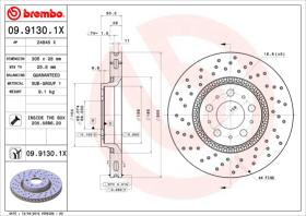 BREMBO 0991301X - DISCO FRENO X-TRA