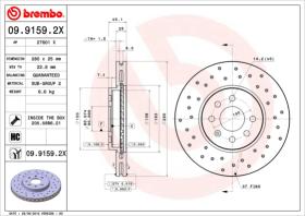 BREMBO 0991592X - DISCO FRENO X-TRA