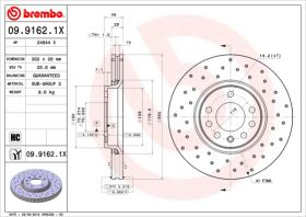 BREMBO 0991621X - DISCO FRENO X-TRA