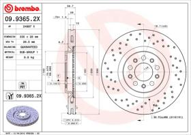 BREMBO 0993652X - DISCO FRENO X-TRA