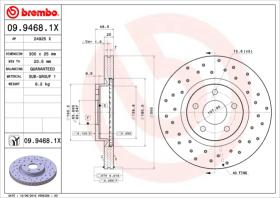 BREMBO 0994681X - DISCO FRENO X-TRA