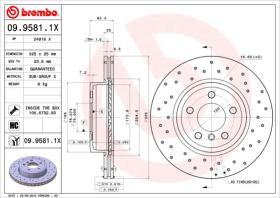 BREMBO 0995811X - DISCO FRENO X-TRA