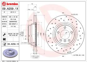 BREMBO 09A2591X - DISCO FRENO X-TRA